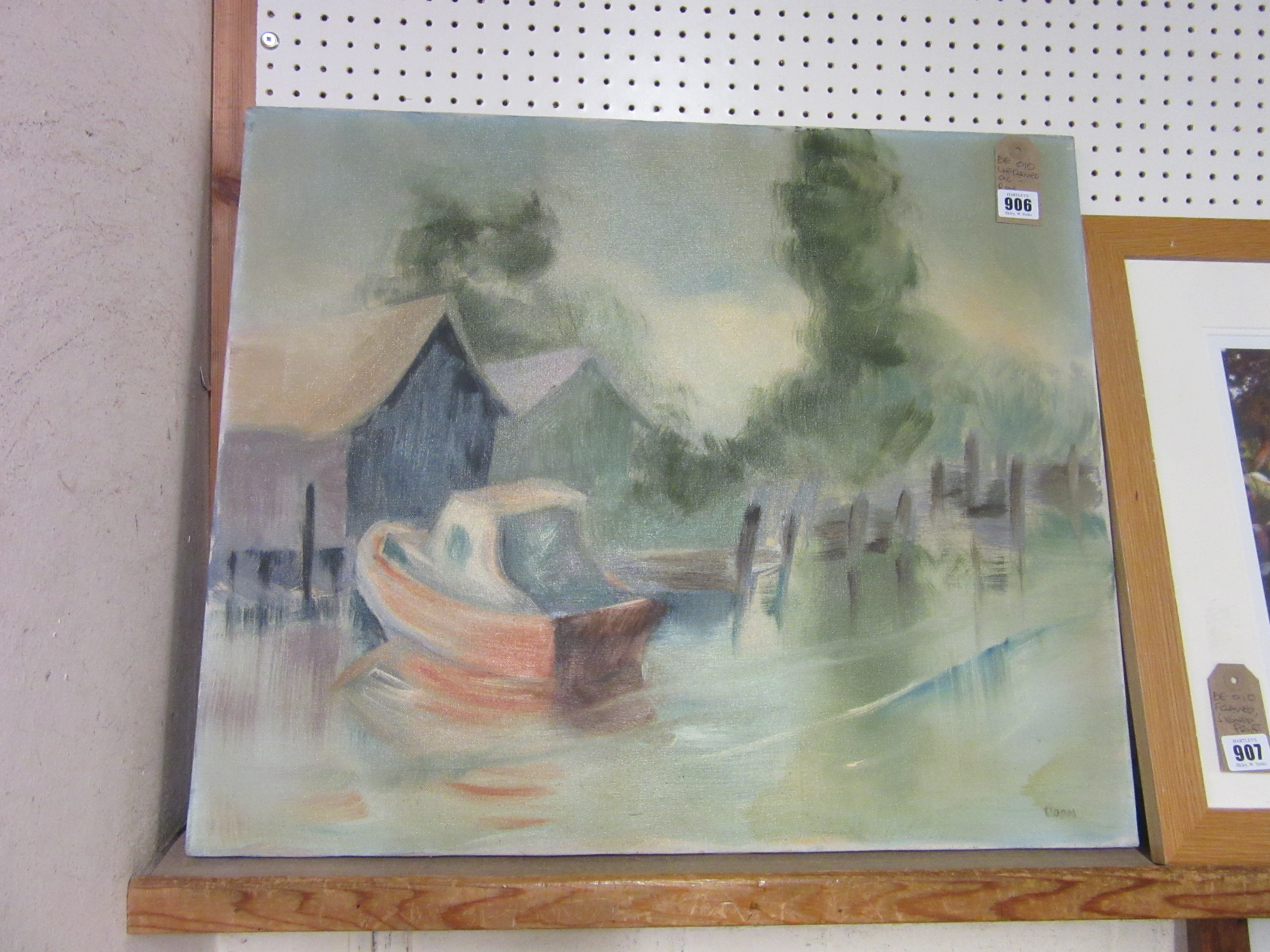 UNFRAMED OIL SIGNED CORN Image