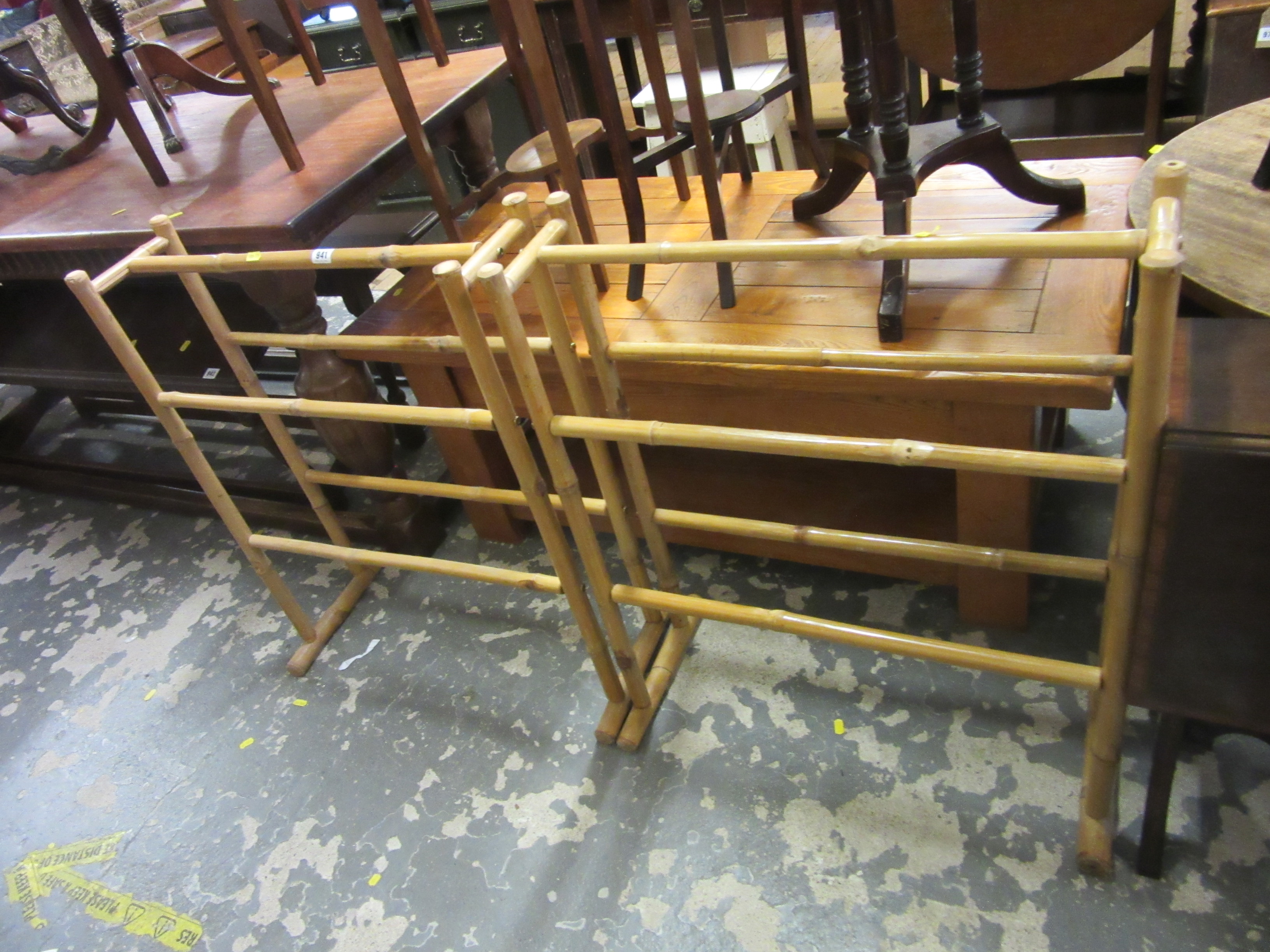 PAIR OF BAMBOO TOWEL RAILS Image