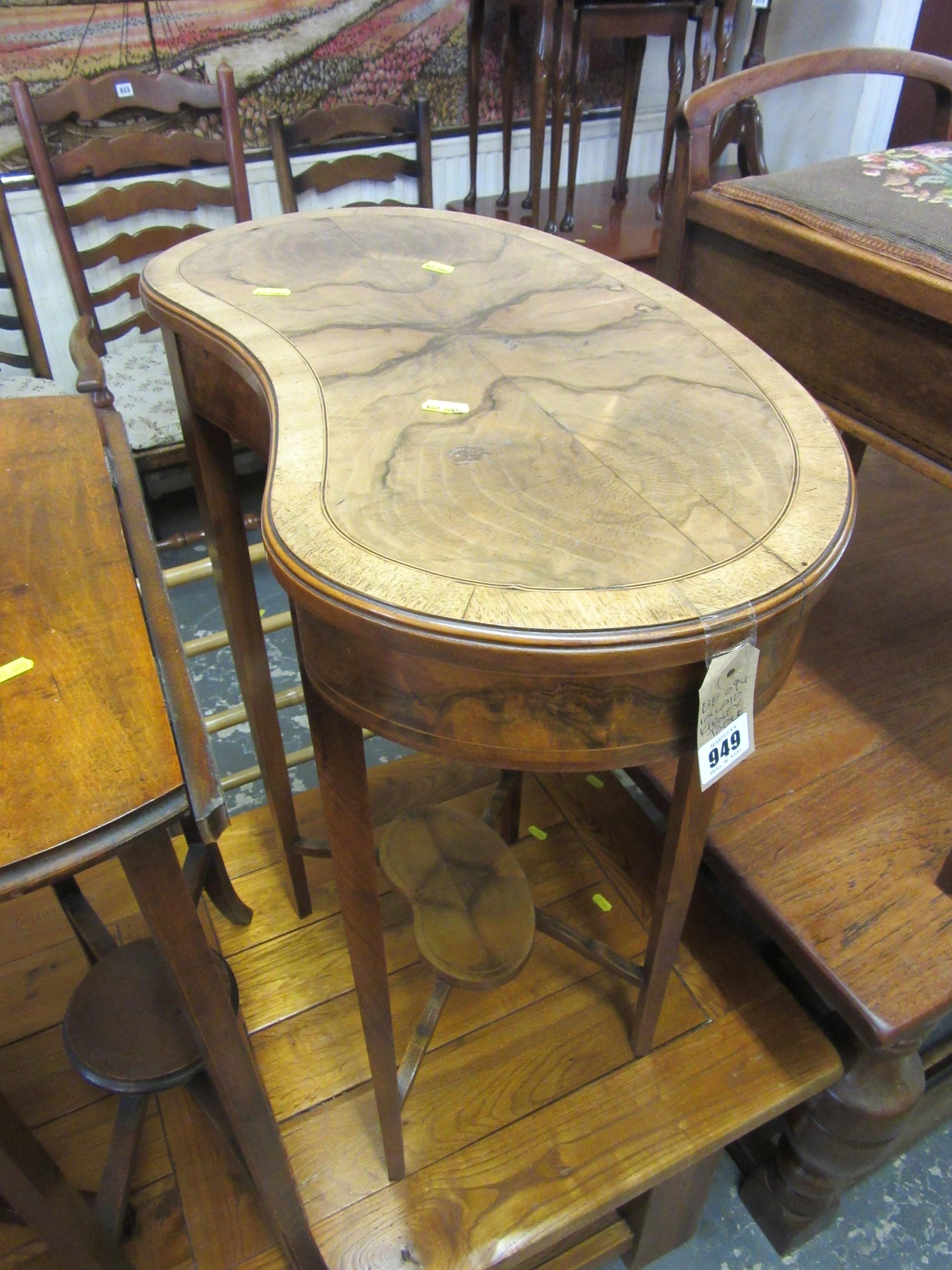 INLAID WALNUT VENEERED TABLE Image