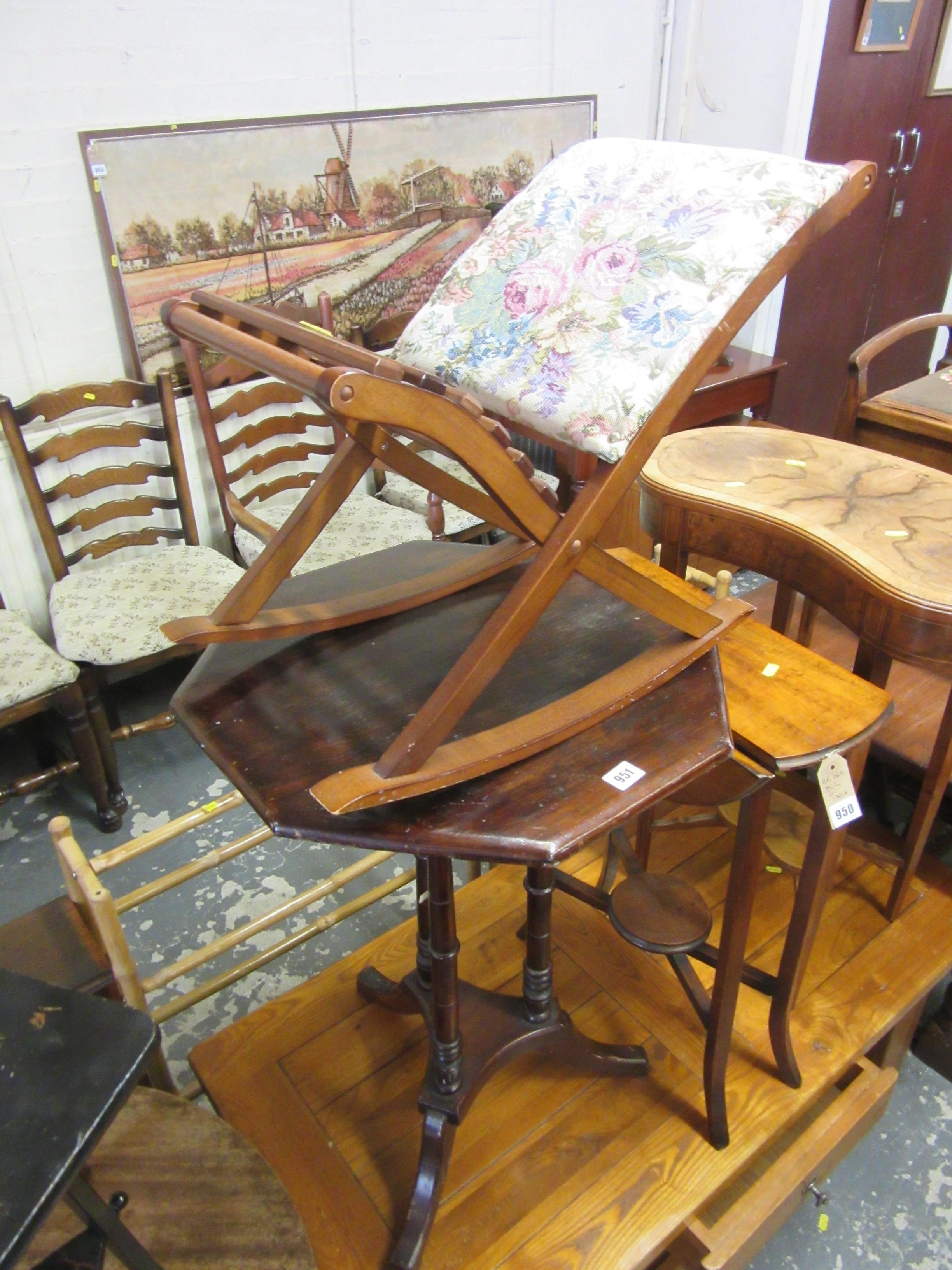 TILT TOP TABLE AND A STOOL Image