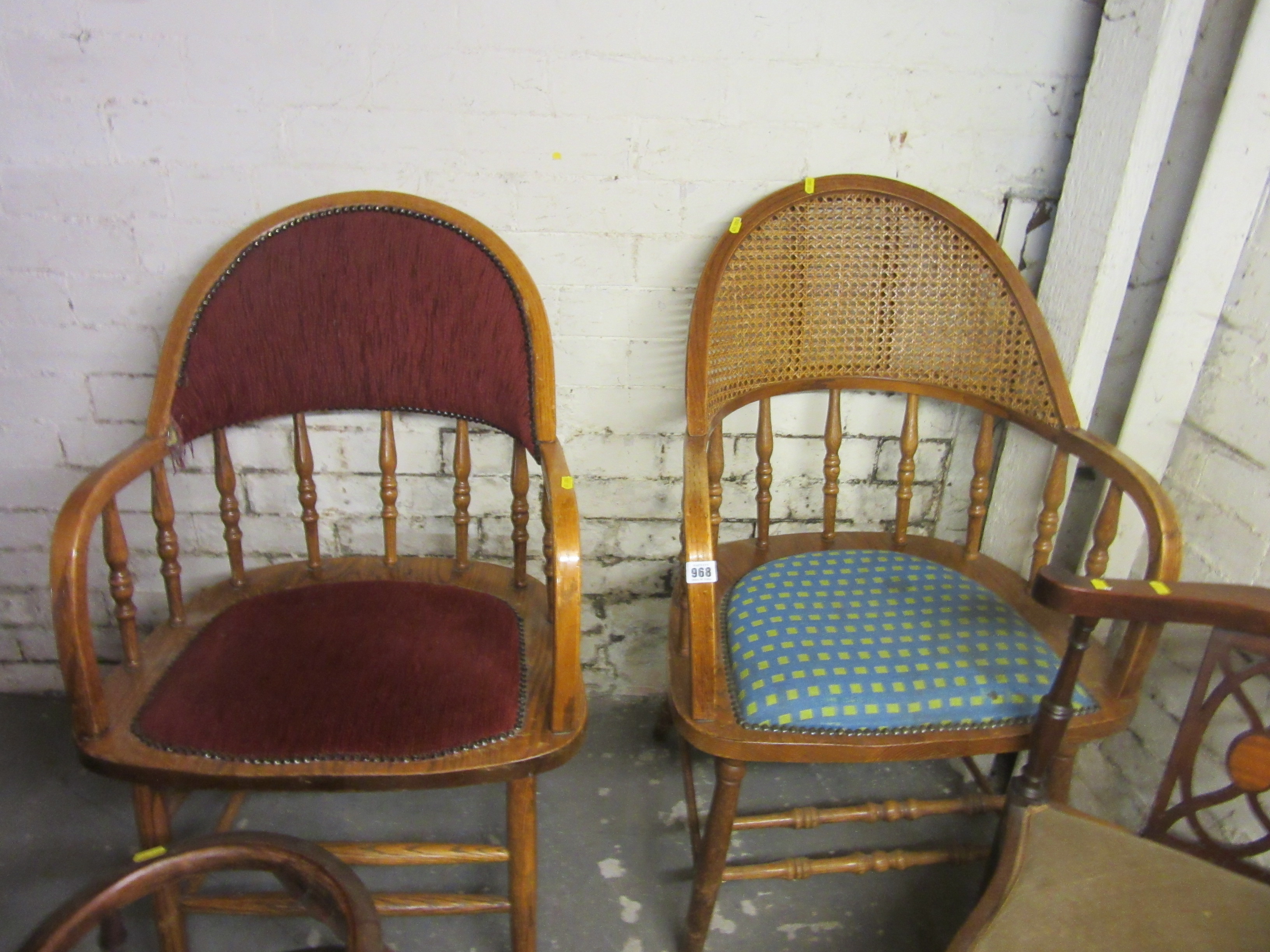 TWO OAK ARMCHAIRS Image