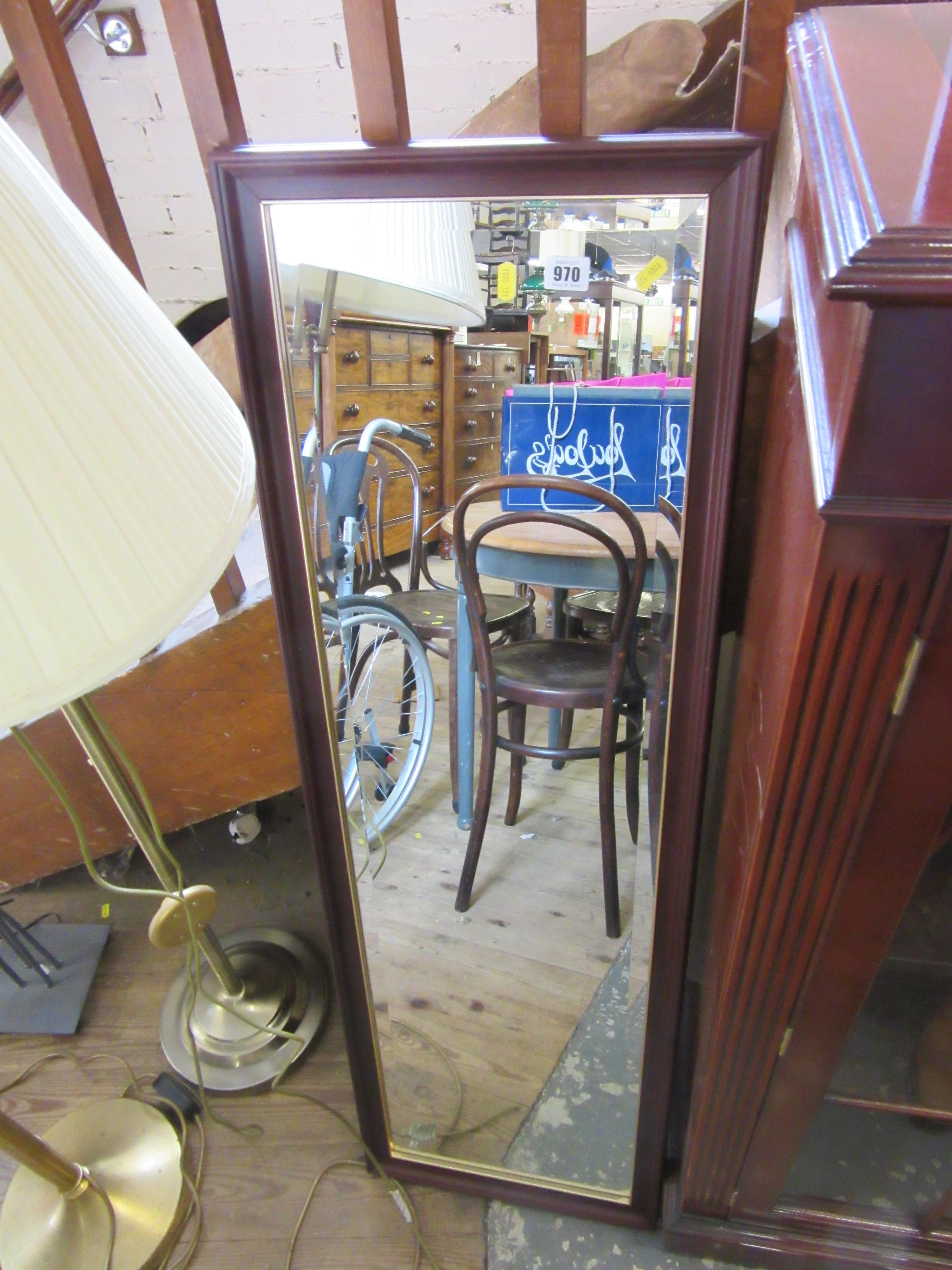 MAHOGANY FRAMED MIRROR Image