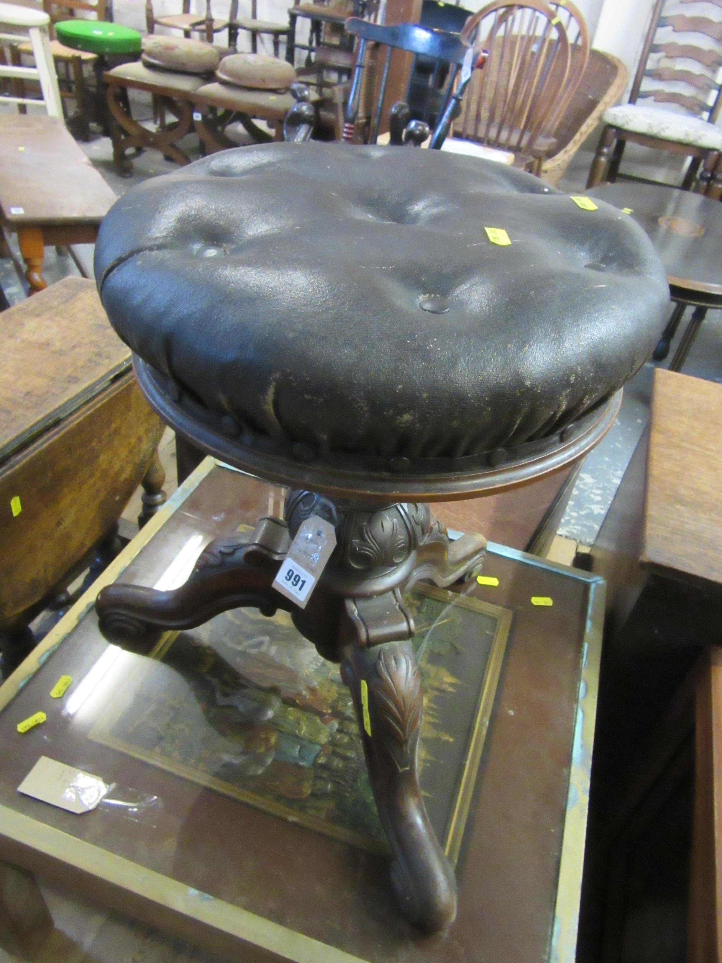 VICTORIAN PIANO STOOL Image