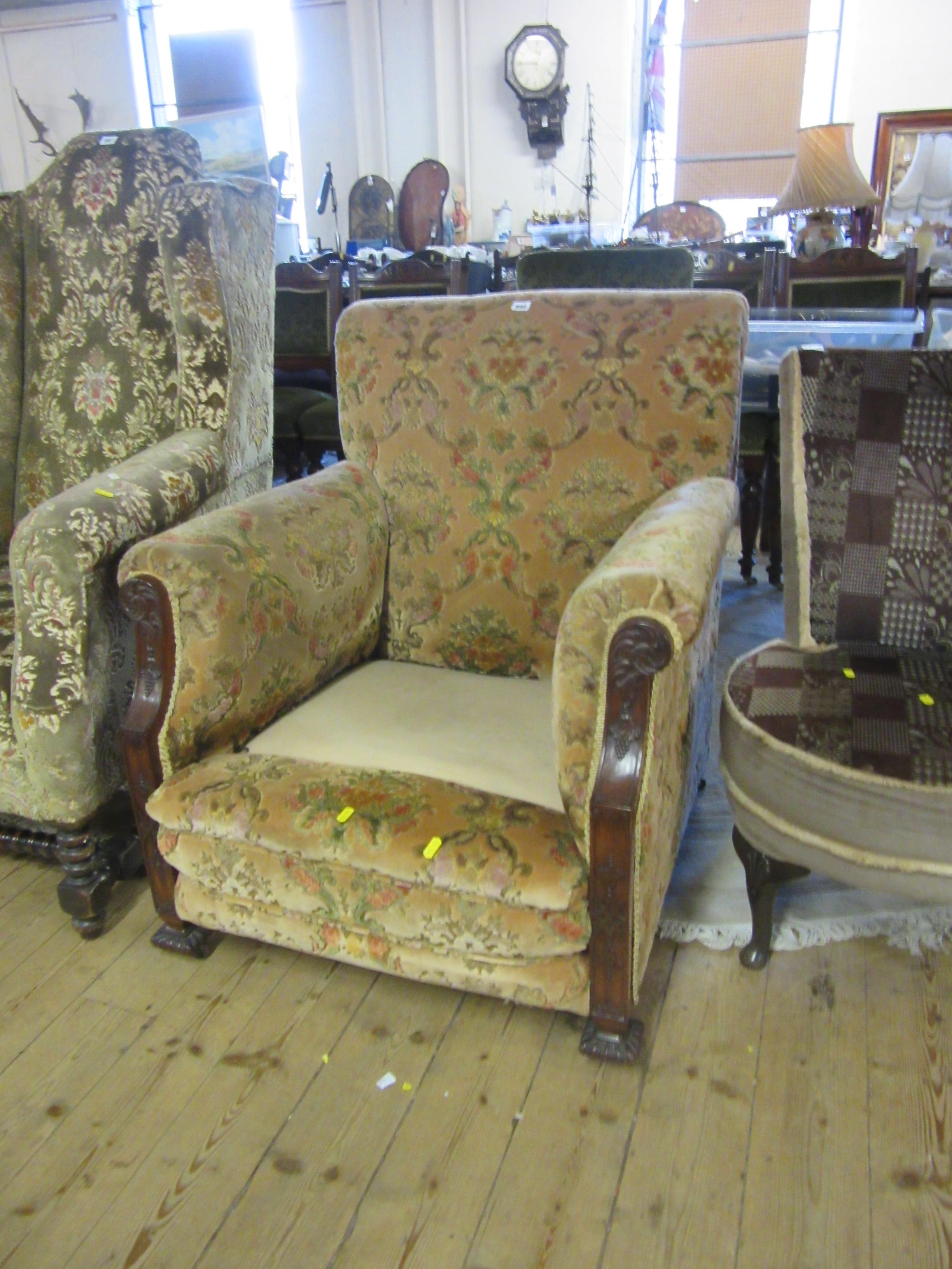ORNATE UPHOLSTERED ARMCHAIR Image