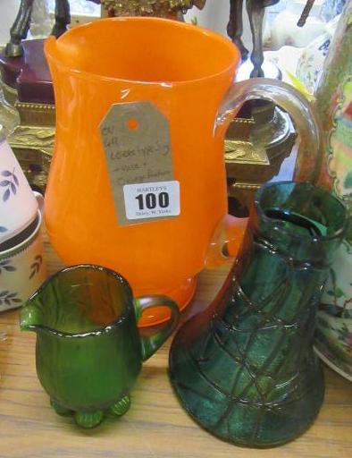 LOETZ TYPE JUG   AUSTRIAN JUG AND A VASE Image