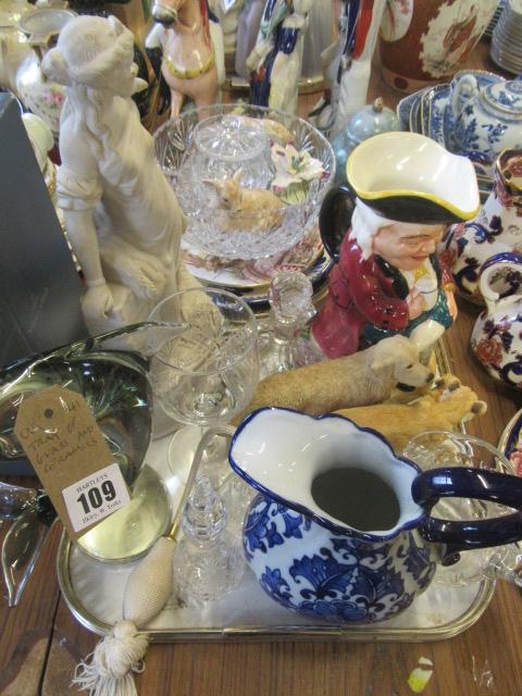 TRAY OF GLASS AND CERAMICS Image