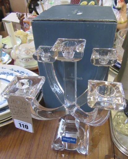 VILLEROY AND BOCH FIVE ARM CANDELABRUM AND BOX Image