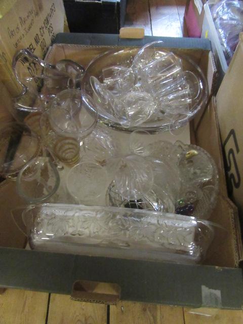 BOX OF CUT GLASS BOWLS ETC Image