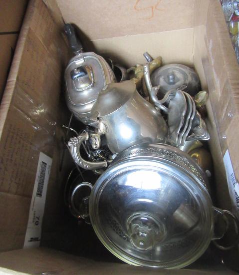 BOX OF METAL WARE Image