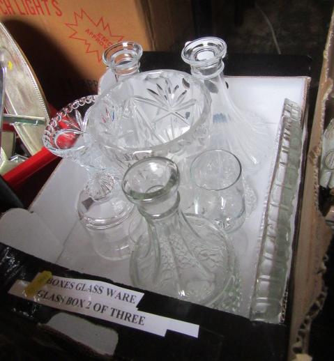 TWO BOXES OF GLASS WARE Image