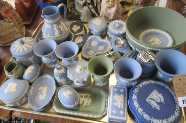 TRAY OF WEDGWOOD JASPERWARE Image