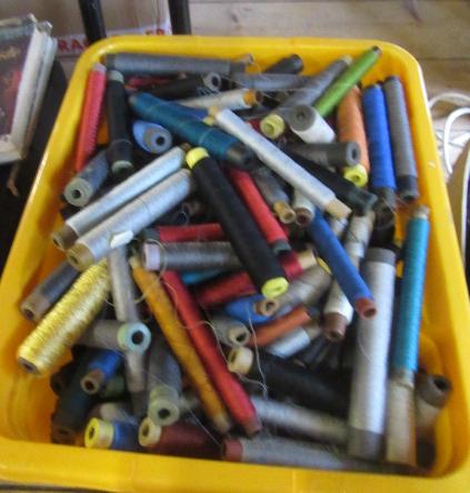 BOX OF YARN AND THREAD ETC Image