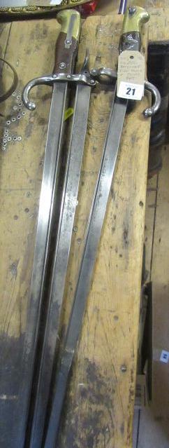 FRENCH BAYONET  FIRE POKER AND TONGS Image