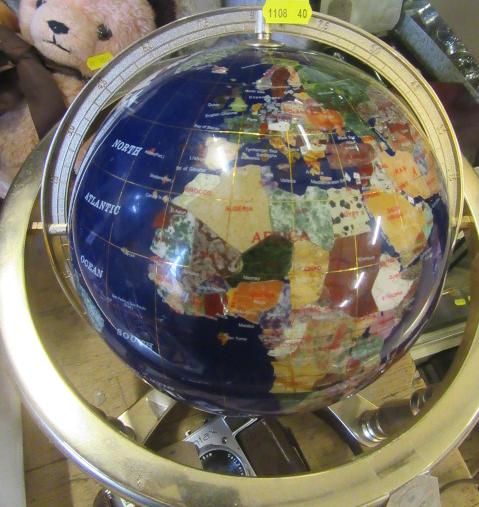 SEMI PRECIOUS STONE GLOBE Image