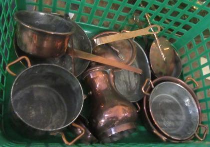 TWELVE COPPER KITCHEN MINIATURES Image