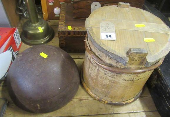 ANTIQUE MILK PAIL AND HAT BLOCK Image