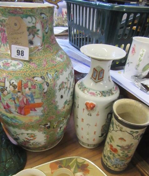 CANTONESE VASE AND TWO OTHERS Image