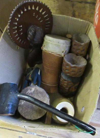 BOX OF MISCELLANEOUS INCLUDING DRUMS ETC Image