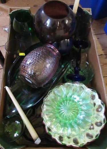 BOX OF COLOURED GLASS Image