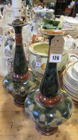 PAIR OF ROYAL DOULTON STONEWARE VASES Image