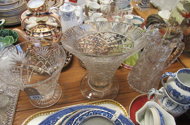 TWO GLASS VASES AND A JUG Image