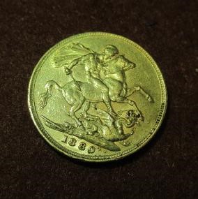 1880 GOLD SOVEREIGN Image