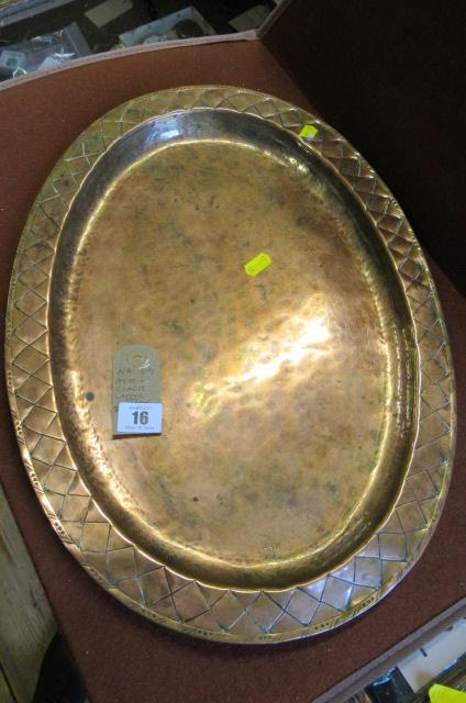 ARTS AND CRAFTS COPPER TRAY BY HUGH WALLIS Image