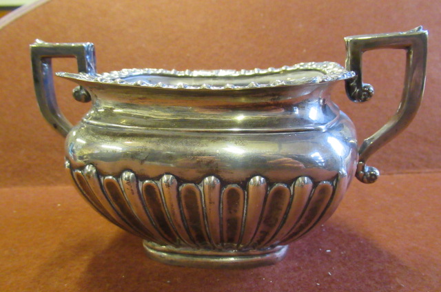 SILVER SUGAR BASIN  CHESTER 1907  9OZ 2DWTS Image