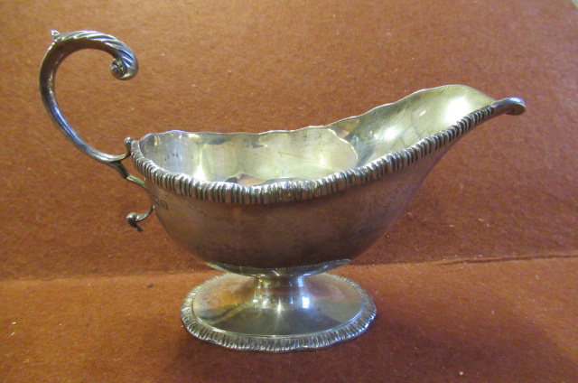 SILVER SAUCE BOAT    BIRMINGHAM 1928  5OZS 2DWTS Image