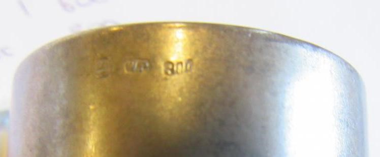 TWO SILVER AND TWO OTHER NAPKIN RINGS Image