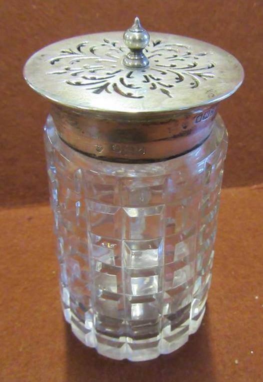 SILVER TOPPED SUGAR CASTOR   SHEFFIELD 1892 Image