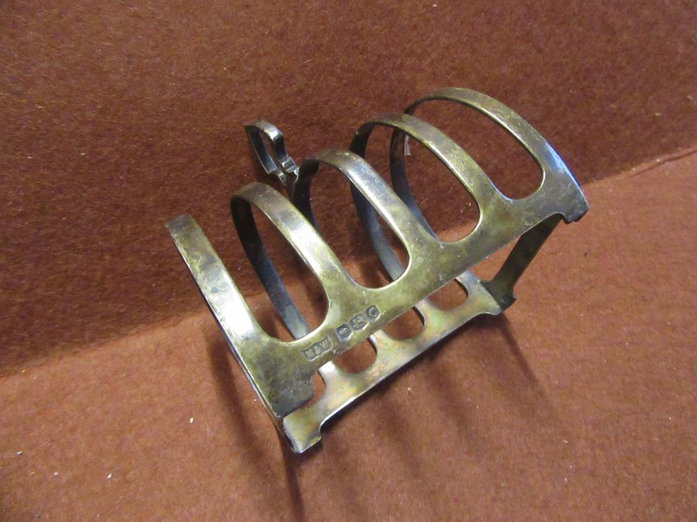 SILVER TOAST RACK    SHEFFIELD 1945  2OZS 12DWTS Image