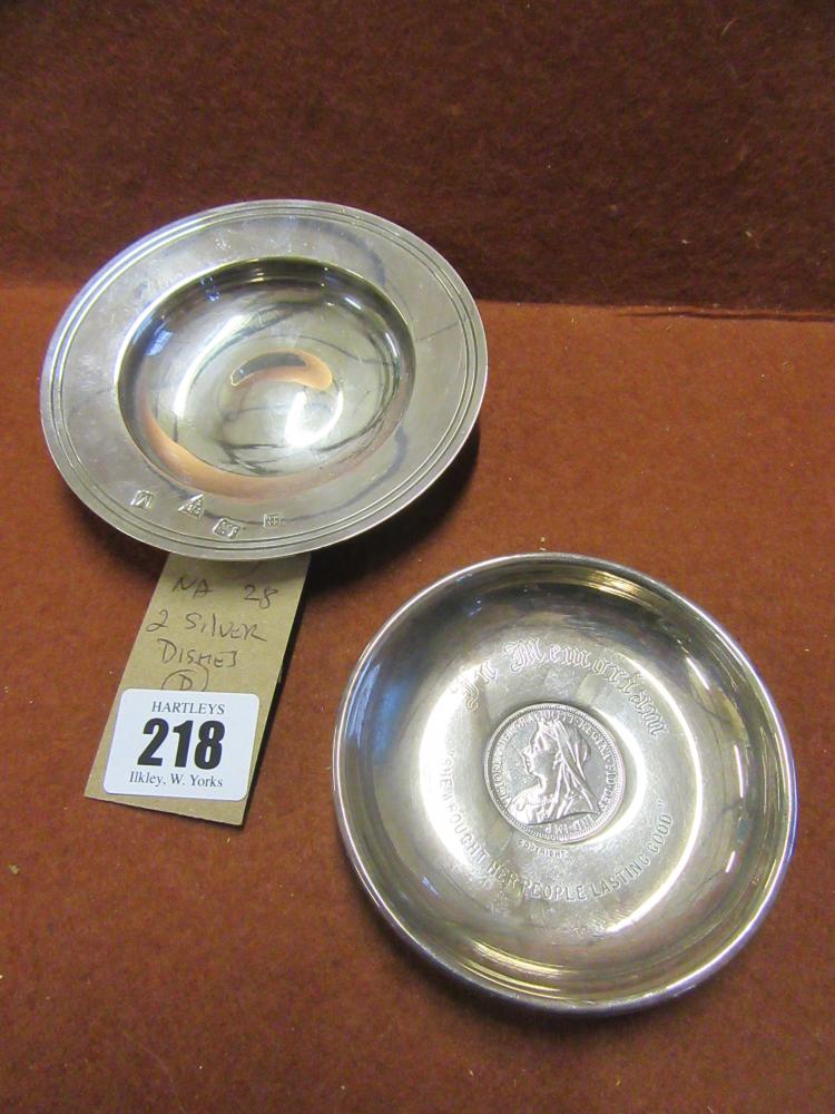 TWO SILVER DISHES Image