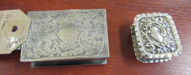 SILVER MATCH BOX CASE AND SMALL BOX Image