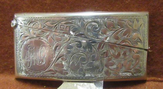 SILVER CARD HOLDER   BIRMINGHAM 1905 Image
