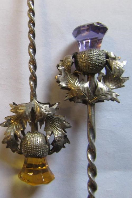 CASED SET OF SIX THISTLE TOPPED SPOONS    CHESTER 1908 Image