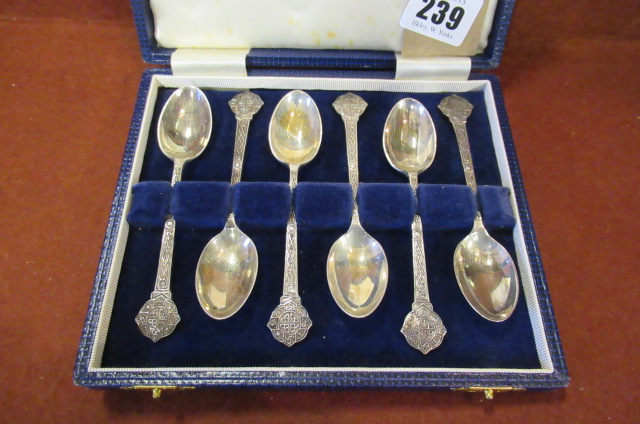 SET OF SIX SILVER TEASPOONS   SHEFFIELD 1962 Image