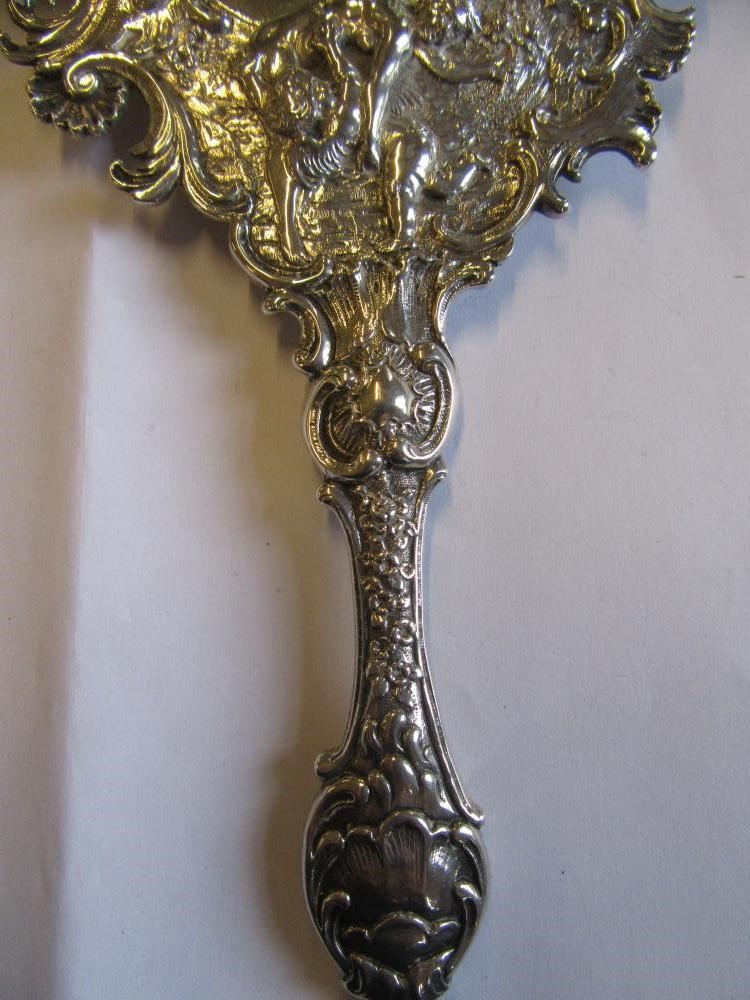 THREE SILVER MOUNTED BRUSHES  SILVER TOPPED JAR AND TWO OTHERS  (6) Image