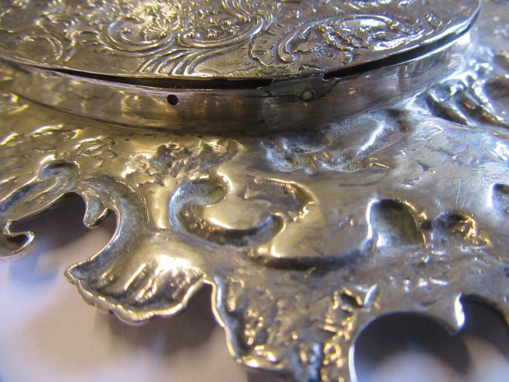 THREE SILVER MOUNTED BRUSHES  SILVER TOPPED JAR AND TWO OTHERS  (6) Image