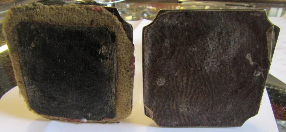 PAIR OF SILVER CANDLESTICKS AND A PLATED ASHTRAY Image