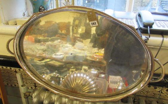 LARGE SILVER PLATED TRAY Image