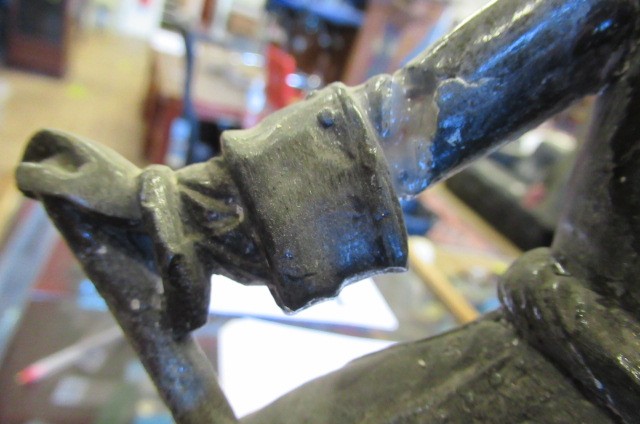 PAIR OF SPELTER CAVALIERS ON HORSE BACK Image