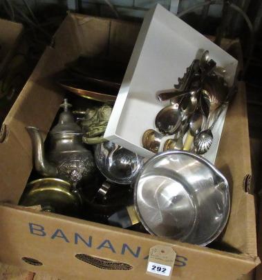 BOX OF METAL WARE Image