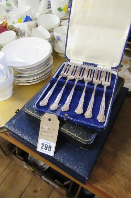 THREE BOXES OF CASED FLAT WARE Image