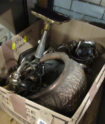 BOX OF METAL WARE Image