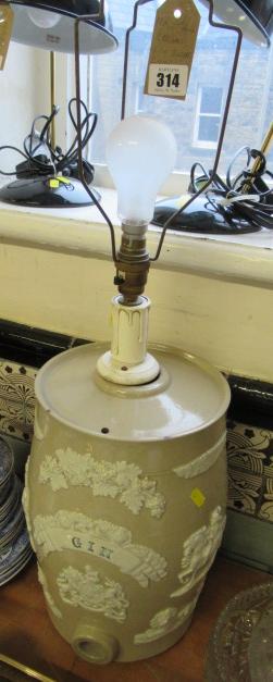 POTTERY GIN BARREL LAMP BASE Image