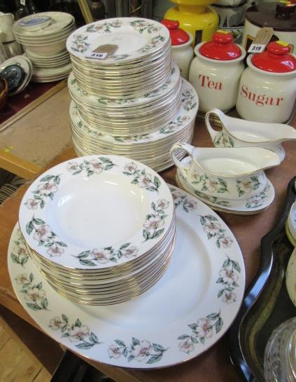 QUANTITY OF CROWN STAFFORDSHIRE DINNER WARE Image
