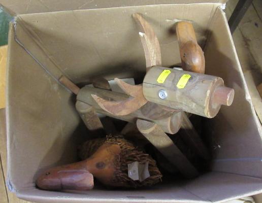 BOX OF WOODEN ANIMALS Image