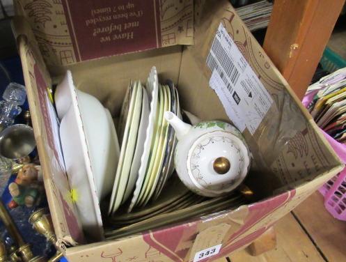 TWO BOXES OF CERAMICS AND GLASS ETC Image