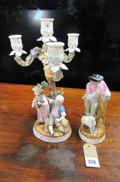 TWO GERMAN PORCELAIN FIGURES Image